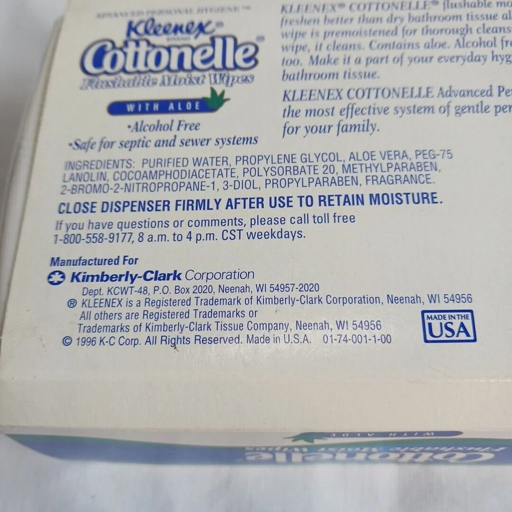 Kleenex Cottonelle Flushable Moist Wipes 48 Count Aloe